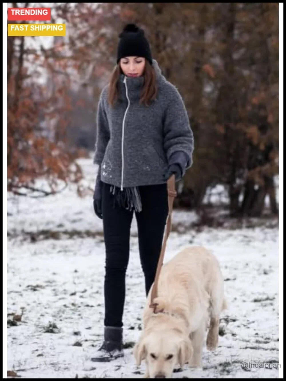 Fleece Lined High Waisted Leggings with Pockets Thermal Winter Yoga Pants